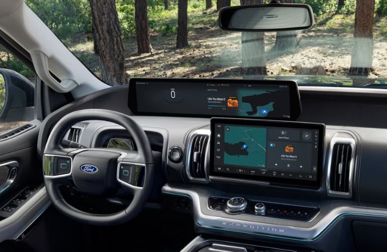 dashboard view of the Ford Expedition