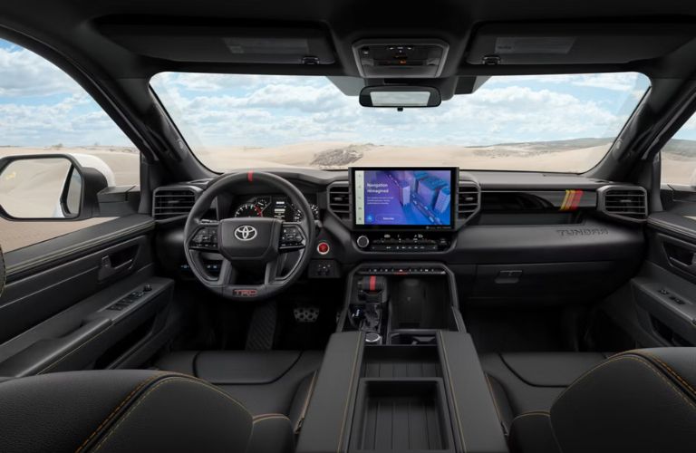 dashboard view of the Toyota Tundra