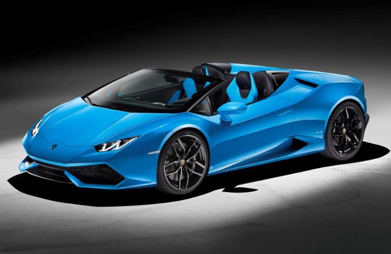 Lamborghini spyder blue color
