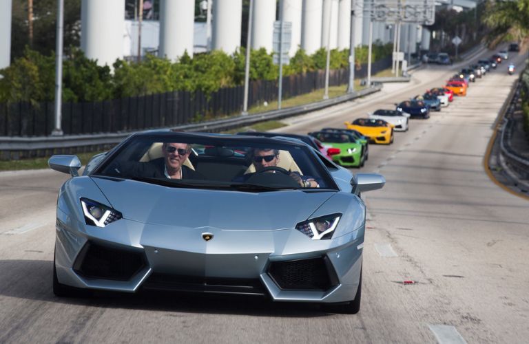 Lamborghini roadster gray color