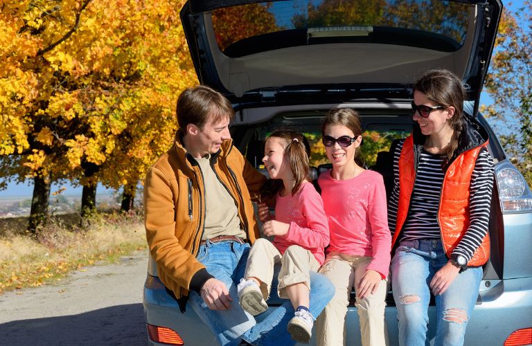 family on road trip