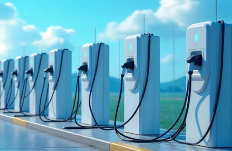 image of multiple EV charging points