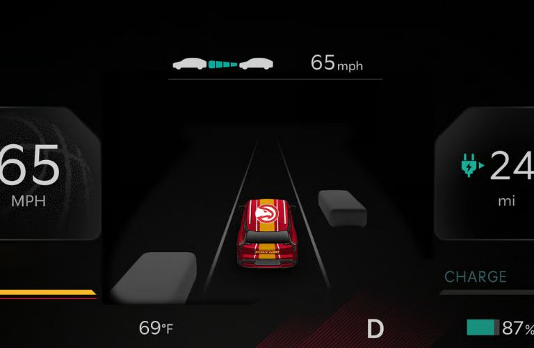 close up of instrument cluster in a Kia