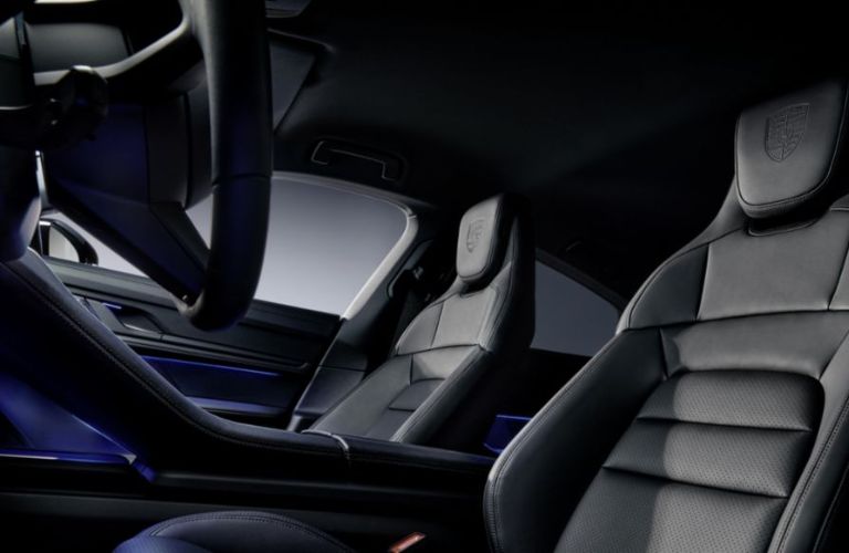 2026 Porsche Taycan Black Edition interior front view