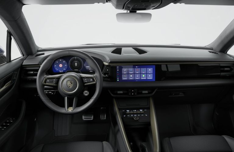 Porsche Taycan Turbo interior front dash