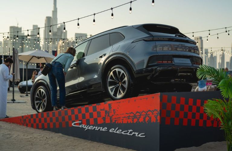 Porsche Cayenne Electric exterior rear side view