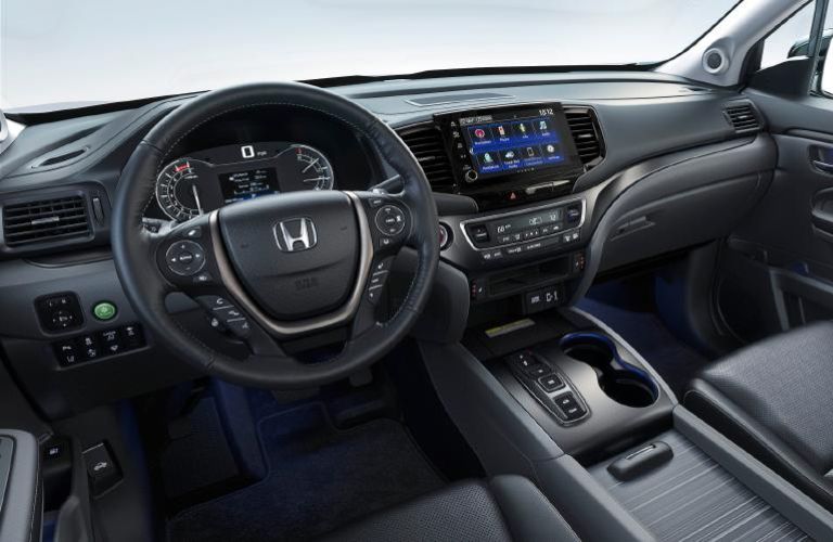 Cockpit view of the 2023 Honda Ridgeline