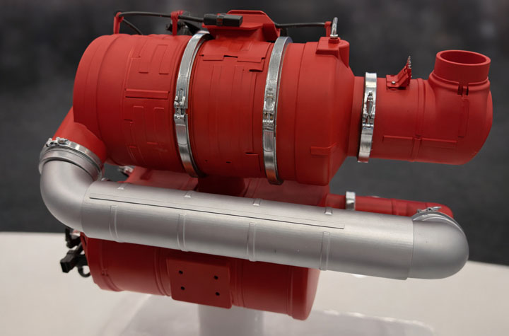 Cummins engine aftertreatment system on display