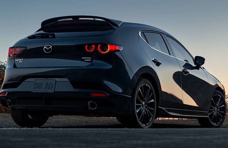 rear quarter view of the 2024 Mazda3 Hatchback