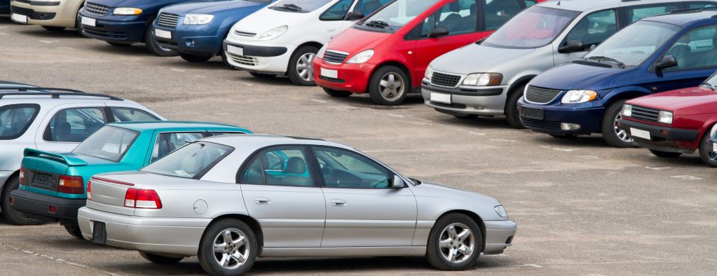 used vehicles at a parking lot