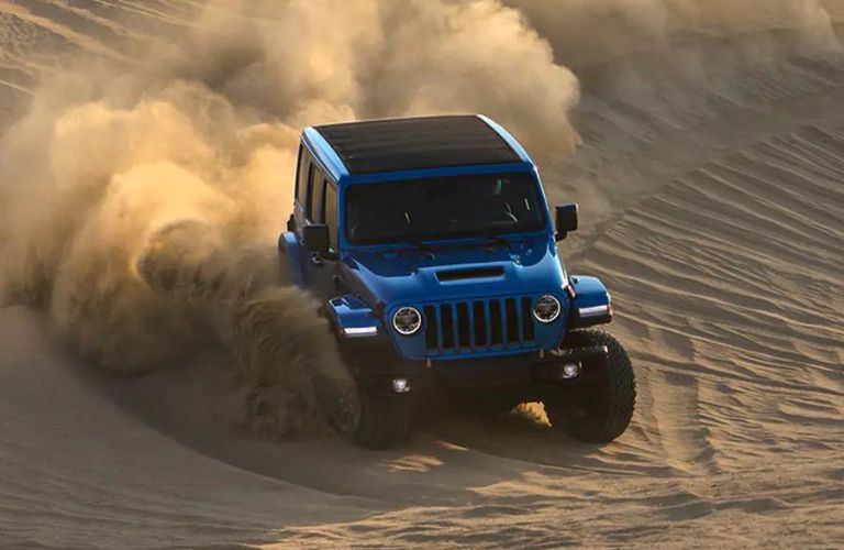 2022 Jeep Wrangler Rubicon 392 sliding through sand