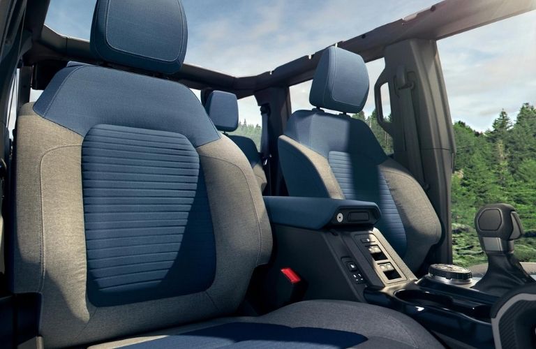 Front seats of the 2021 Ford Bronco