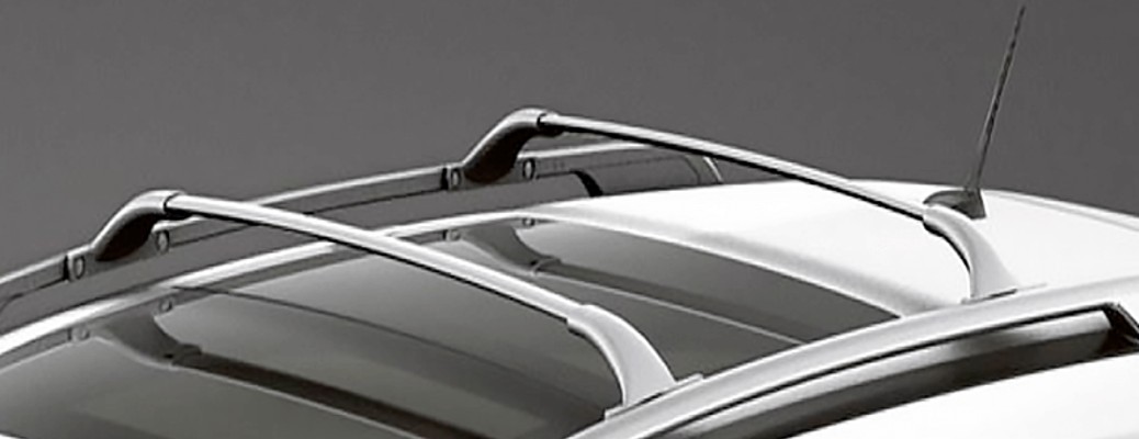 Nissan vehicle roof rails on a white SUV