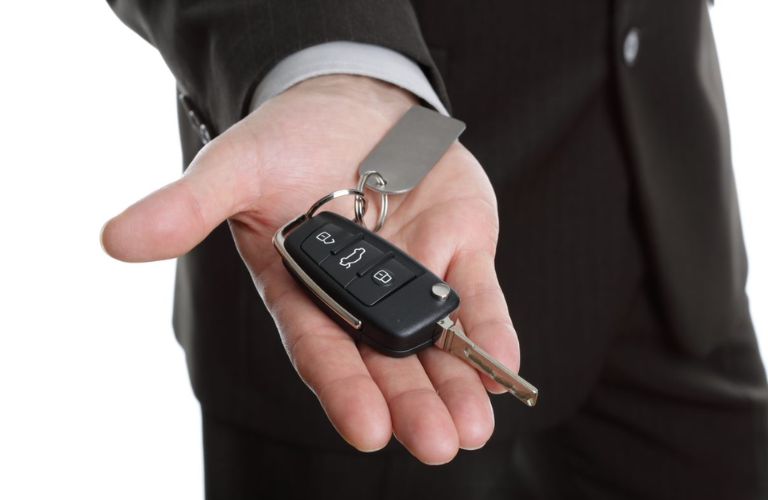 keyfob in man's hand