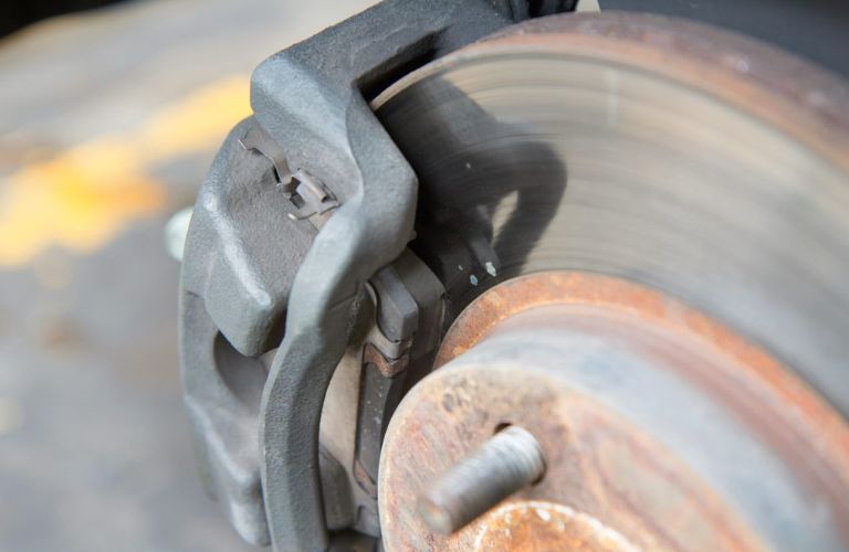 Old brake plate of a vehicle