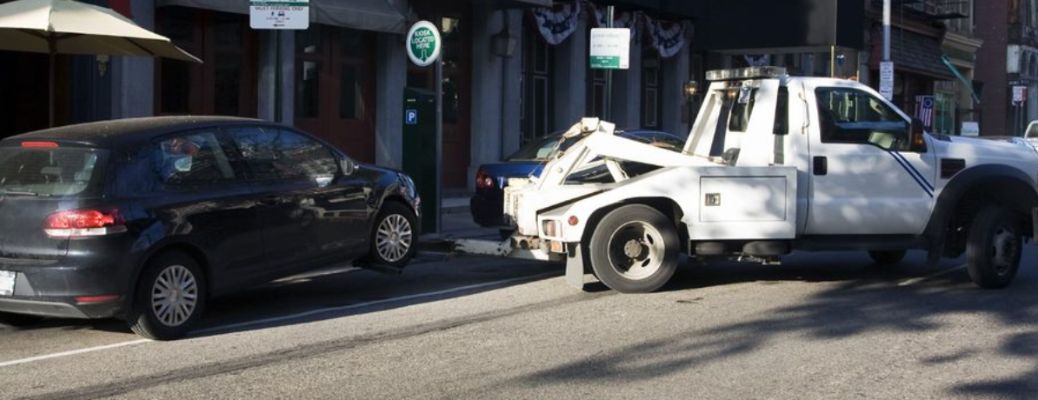 Vehicle getting towed