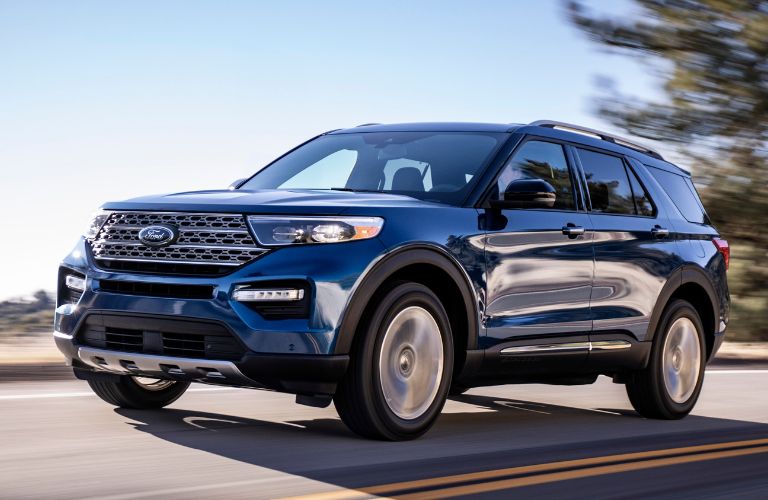 2020 Ford Explorer front and side view