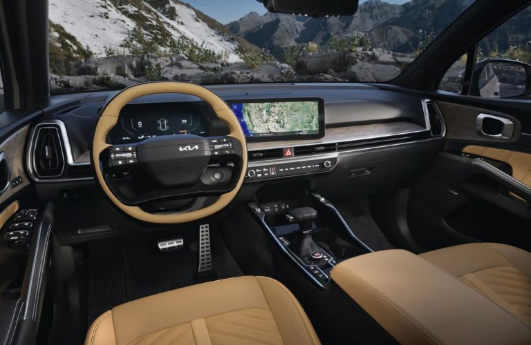 cockpit of the 2026 Kia Sorento