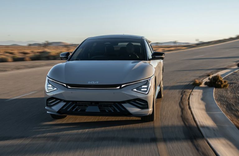 front view of the 2025 Kia EV6 on the road