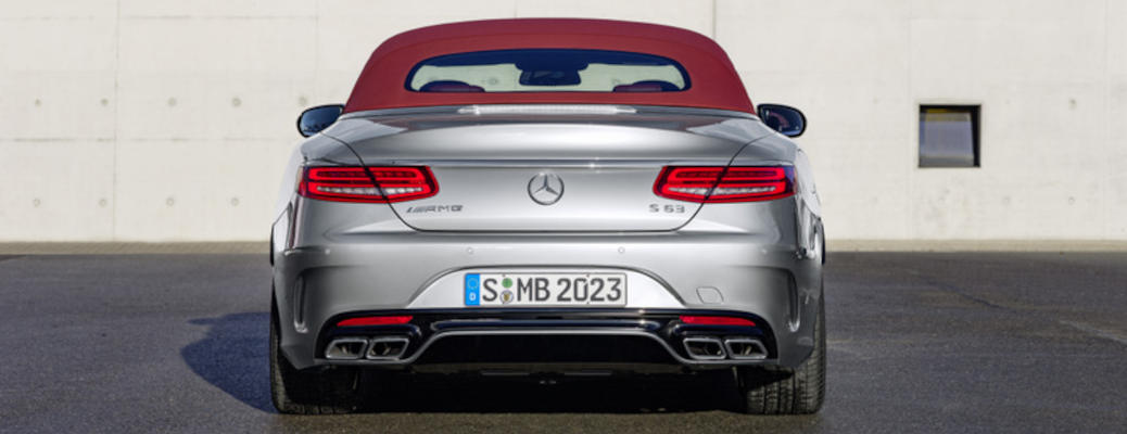 A rear exterior view of the 2017 Mercedes AMG S63 Edition 30.