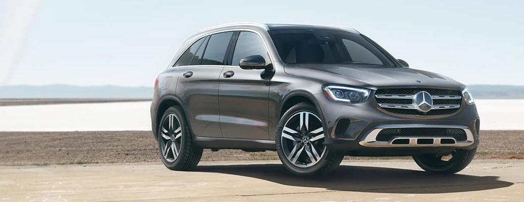 The exterior of the 2020 Mercedes GLC SUV.