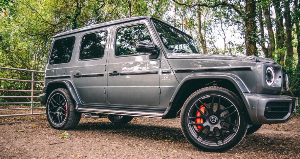 A Mercedes G Series SUV, one of the models you can get delivered from Autos of Dallas.