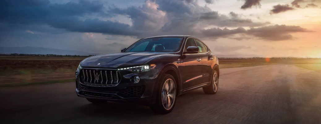 The Maserati Levante as seen from the front.