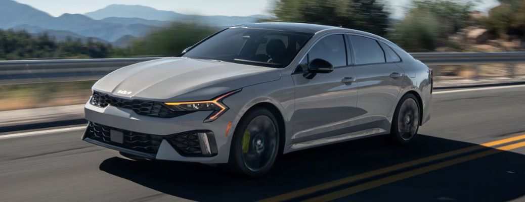 2026 Kia K5 front and side view