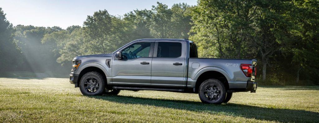 2024 Ford F-150 truck side view in grass