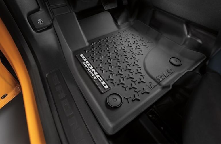 Ford Bronco Sport floor mat close up