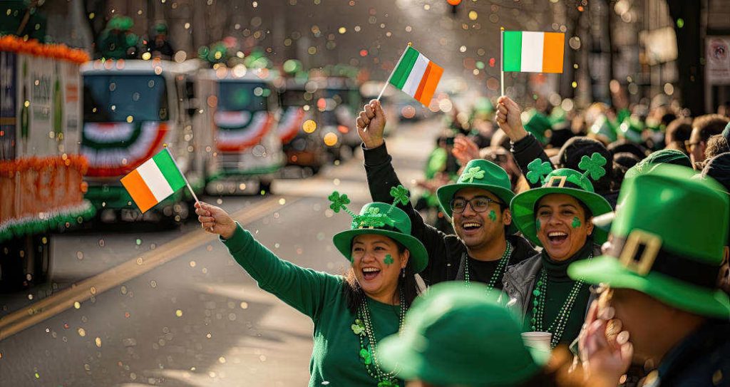 People enjoying St. Patrick’s Day near Winder 