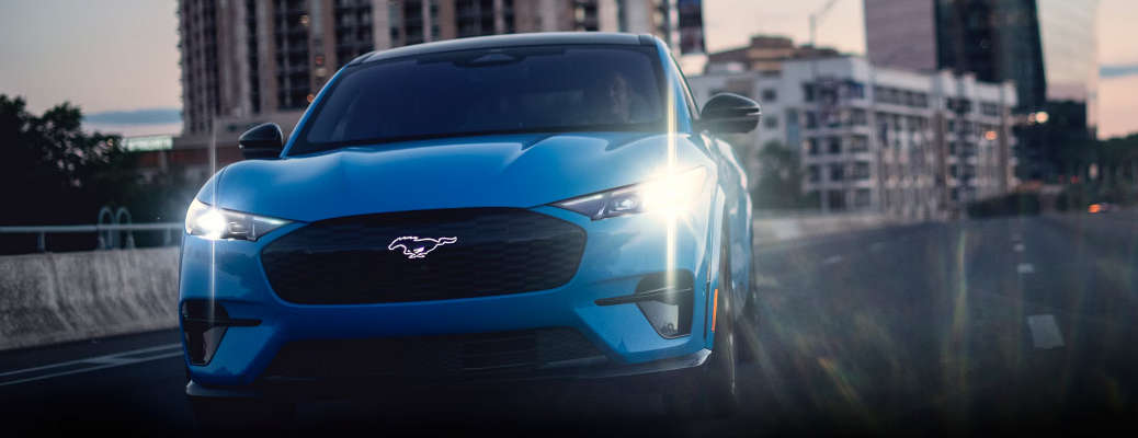 A front external view of the 2026 Ford Mustang Mach-E Gt