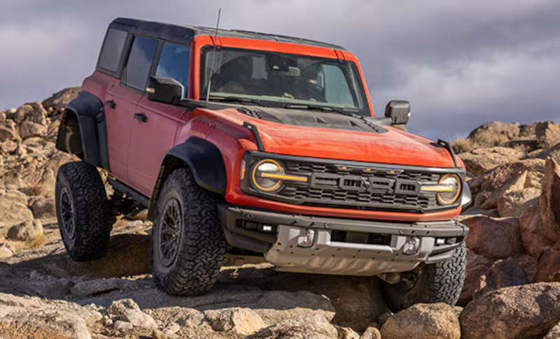 The 2026 Ford Bronco rock crawling with articulated suspension