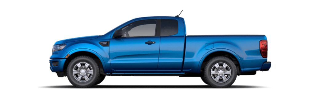 2022 Ford Ranger XLT side view on white