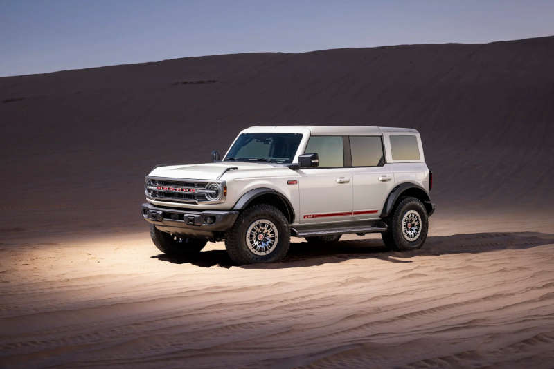 The retro inspired exterior of the 2026 Ford Bronco 60 Year Anniversary Edition