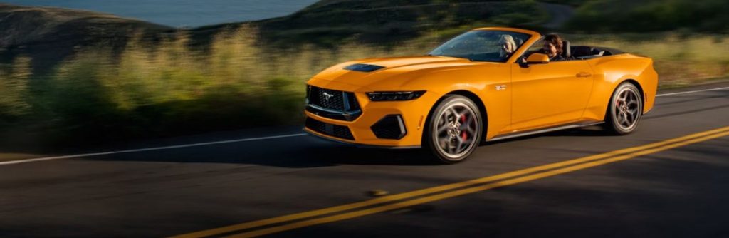 2026 Ford Mustang front and side angle