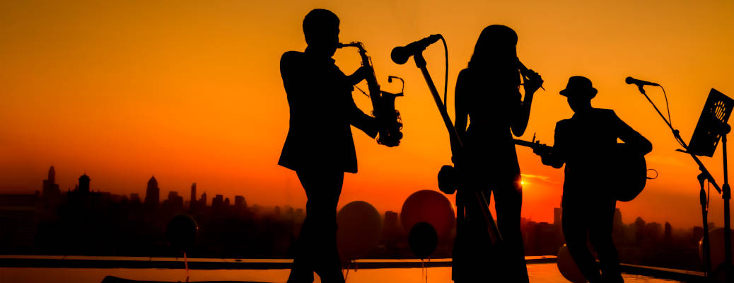 A jazz trio performing at the Atlanta Jazz Festival, one of many late May 2026 activities in Atlanta