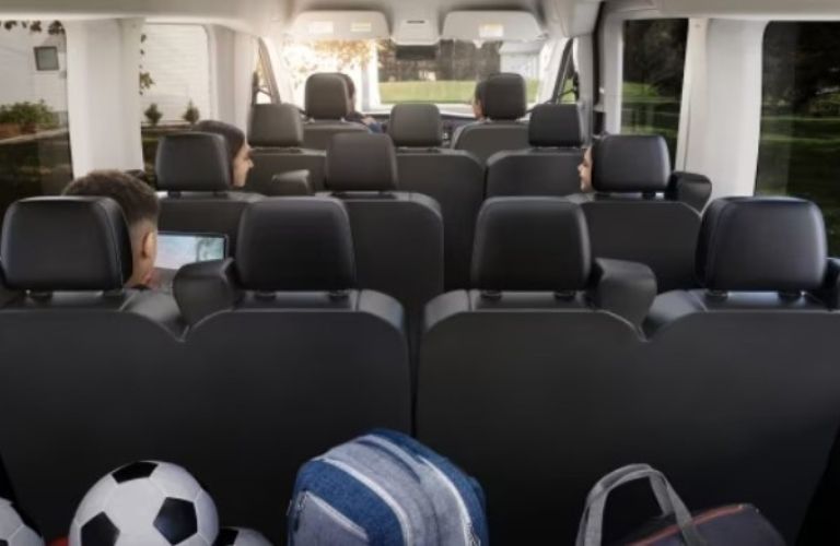 2026 Ford Transit with kids inside