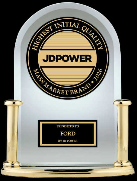 The 2026 JD Power highest initial quality award for Ford 
