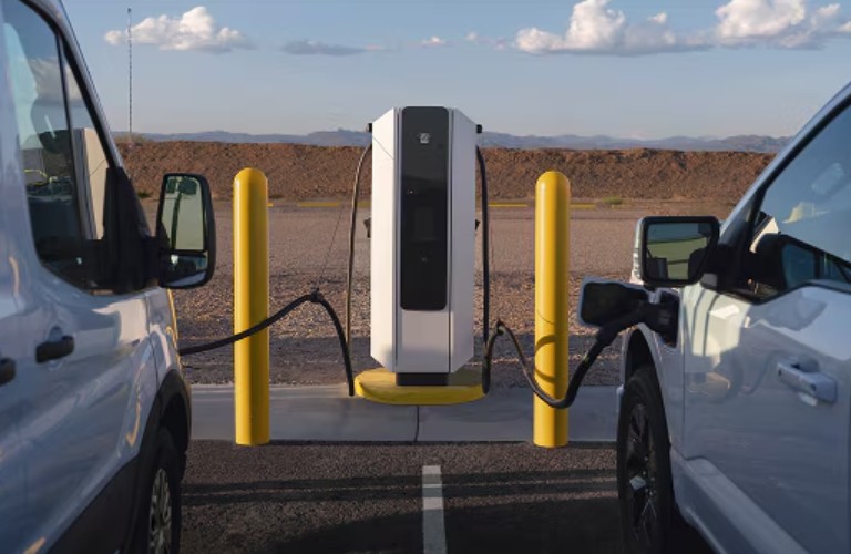 Ford electric fleet vehicles charging