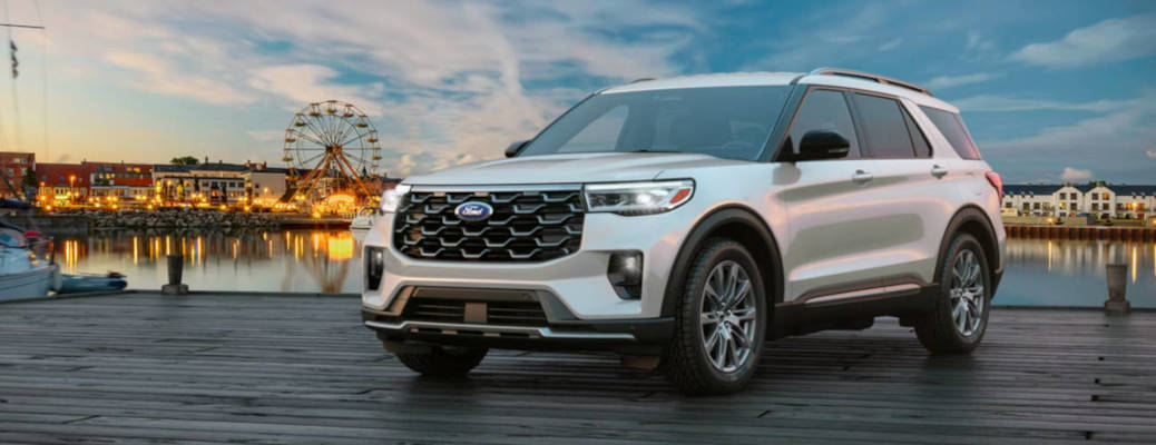 An exterior view of the 2026 Ford Explorer mid-sized SUV