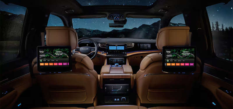 The interior of the 2027 Jeep Grand Wagoneer