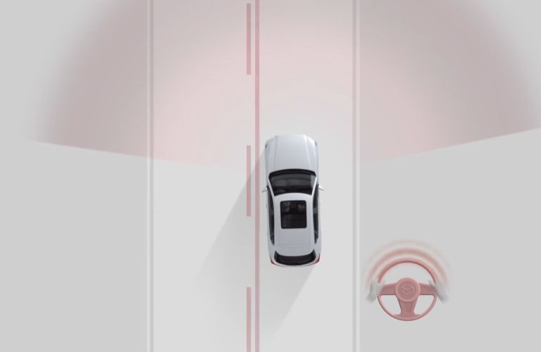 Representative image of the Lane Departure Warning in the 2025 Mazda CX-50