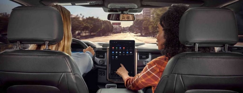 The high-tech infotainment system in the 2026 Ford F-150 Lightning