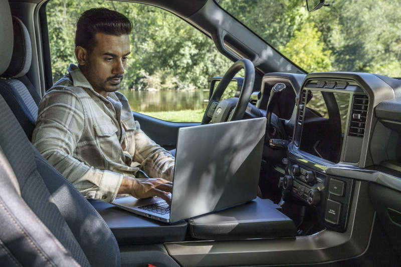 The cabin of the Ford F-150