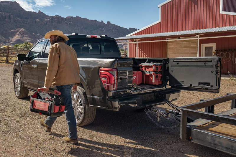 The spacious cargo area of the Ford F-150