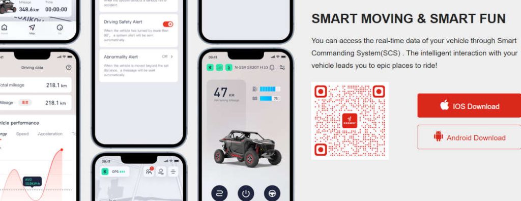 A graphic with information on the Segway App 