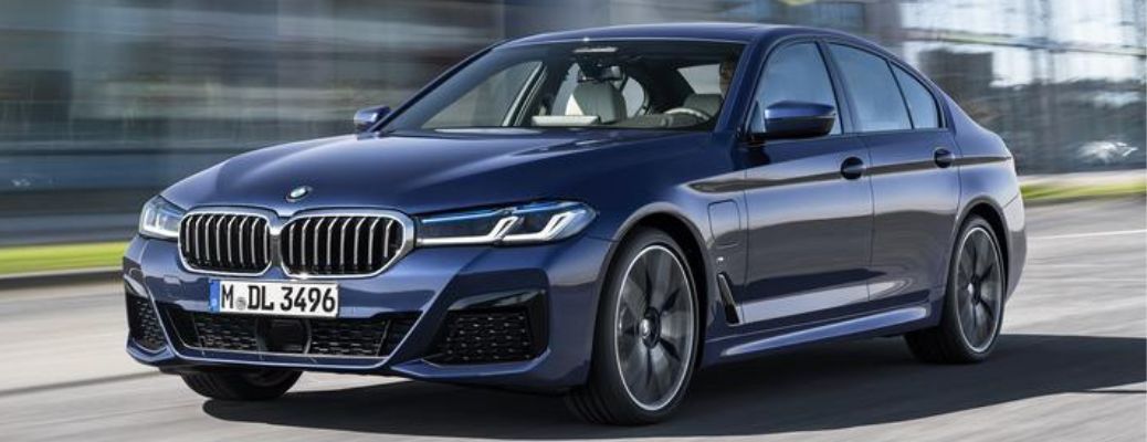 2021 BMW 5 Series Sedan front and side view