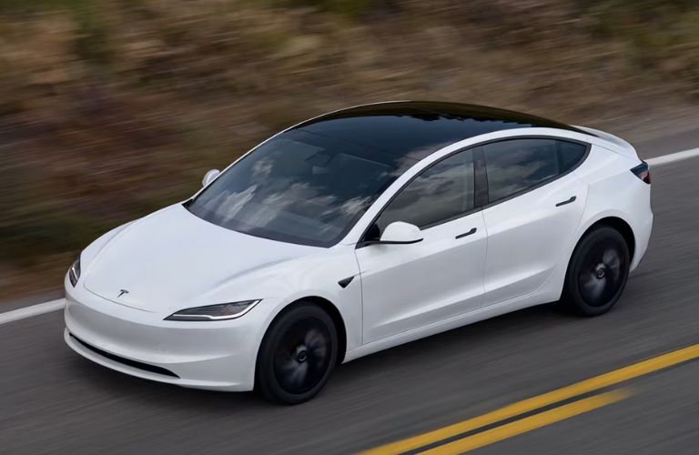 Tesla Model 3 three-angled view