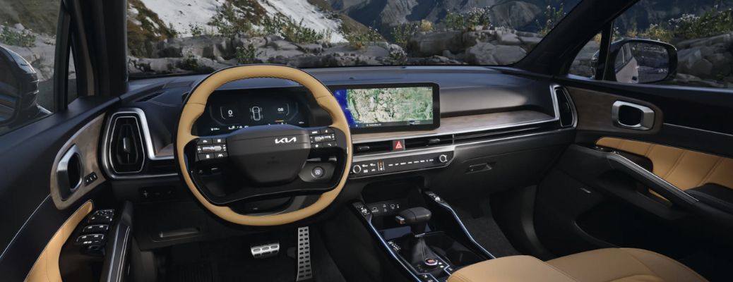 cockpit of the 2026 Kia Sorento